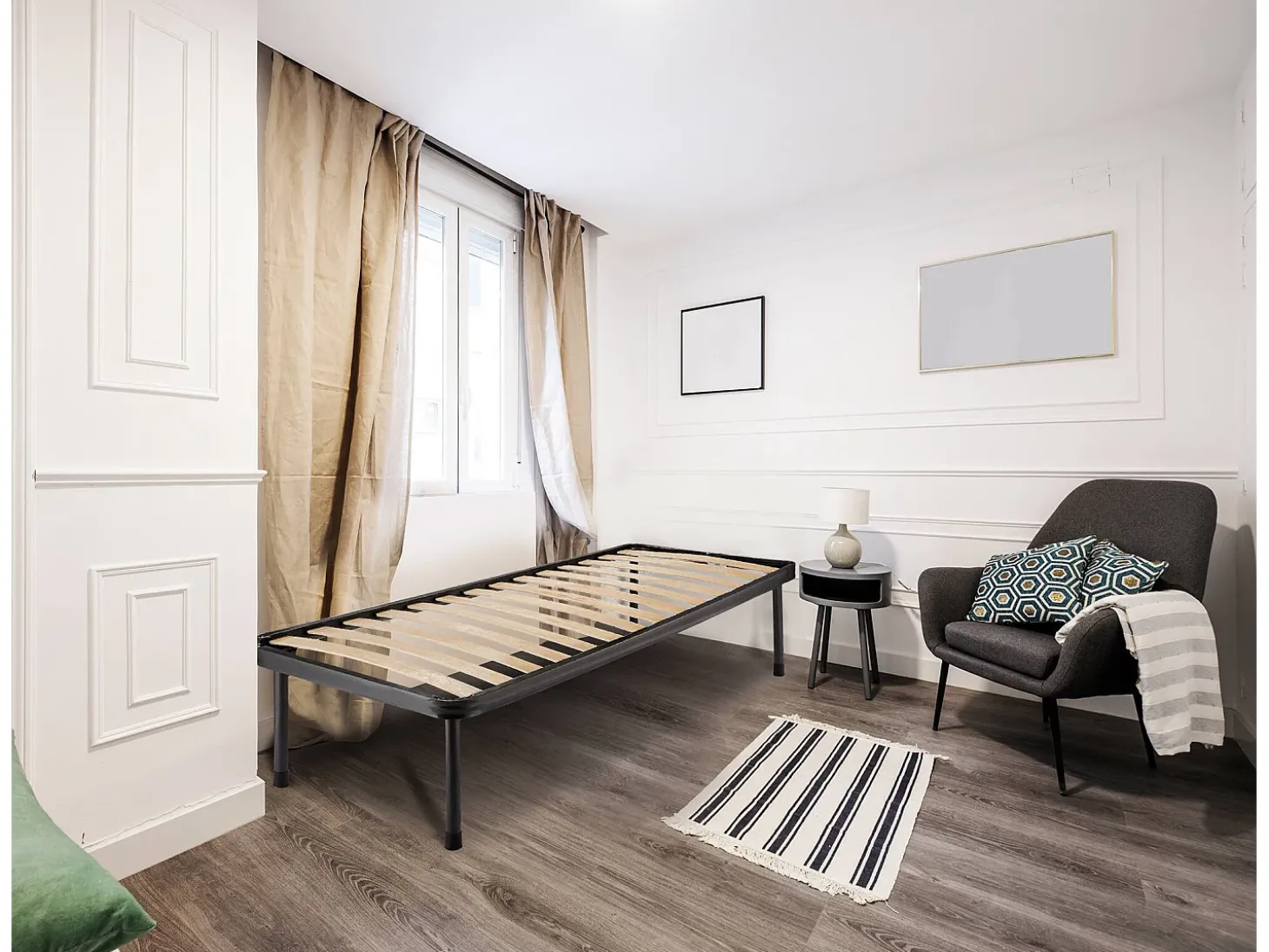 Estrado de solteiro Dabbrandin, base ortopédica com 14 ripas, 100% Fabricado na Itália, 80x190h30 cm