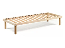 Estrado de solteiro Dgrave, base ortopédica com ripas de madeira, 100% Fabricado na Itália, 80x190h 31 cm