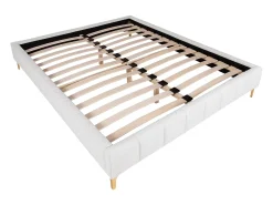 Estrado decorativo estofado 160x200 cm tecido bouclé e pés dourados - SHEN da YSMÉE