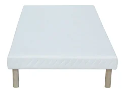 Estrado decorativo estofado 90x200 cm 9 ripas branco - ASTHENIS II de YSMÉE