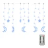 Estrelas e luas de luz c/ controlo remoto 138 LEDs azul