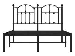 Estrutura de cama com cabeceira 120x200 cm metal preto