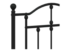 Estrutura de cama com cabeceira 120x200 cm metal preto