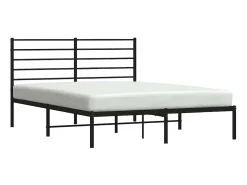 Estrutura de cama com cabeceira 120x200 cm metal preto