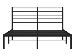 Estrutura de cama com cabeceira 120x200 cm metal preto