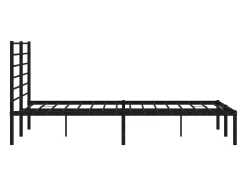 Estrutura de cama com cabeceira 120x200 cm metal preto