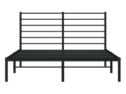 Estrutura de cama com cabeceira 140x200 cm metal preto