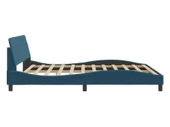 Estrutura de cama com cabeceira Dover 180x200 cm veludo azul