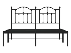 Estrutura de cama com cabeceira 140x190 cm metal preto