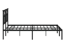 Estrutura de cama com cabeceira 140x190 cm metal preto