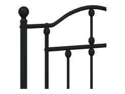 Estrutura de cama com cabeceira 140x190 cm metal preto