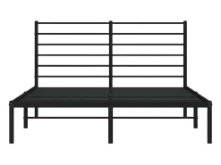 Estrutura de cama com cabeceira 140x190 cm metal preto