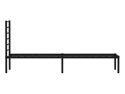 Estrutura de cama com cabeceira 90x190 cm metal preto