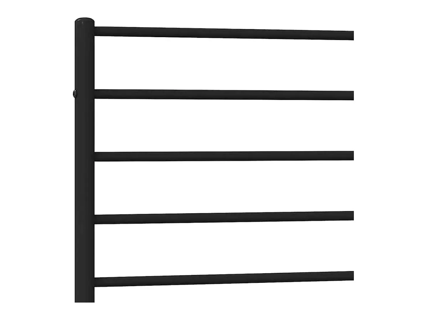 Estrutura de cama com cabeceira 90x190 cm metal preto