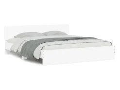 Estrutura de cama com cabeceira 160x200 cm branco