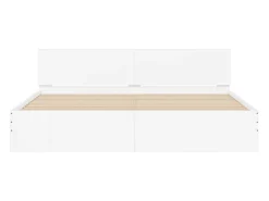 Estrutura de cama com cabeceira 160x200 cm branco