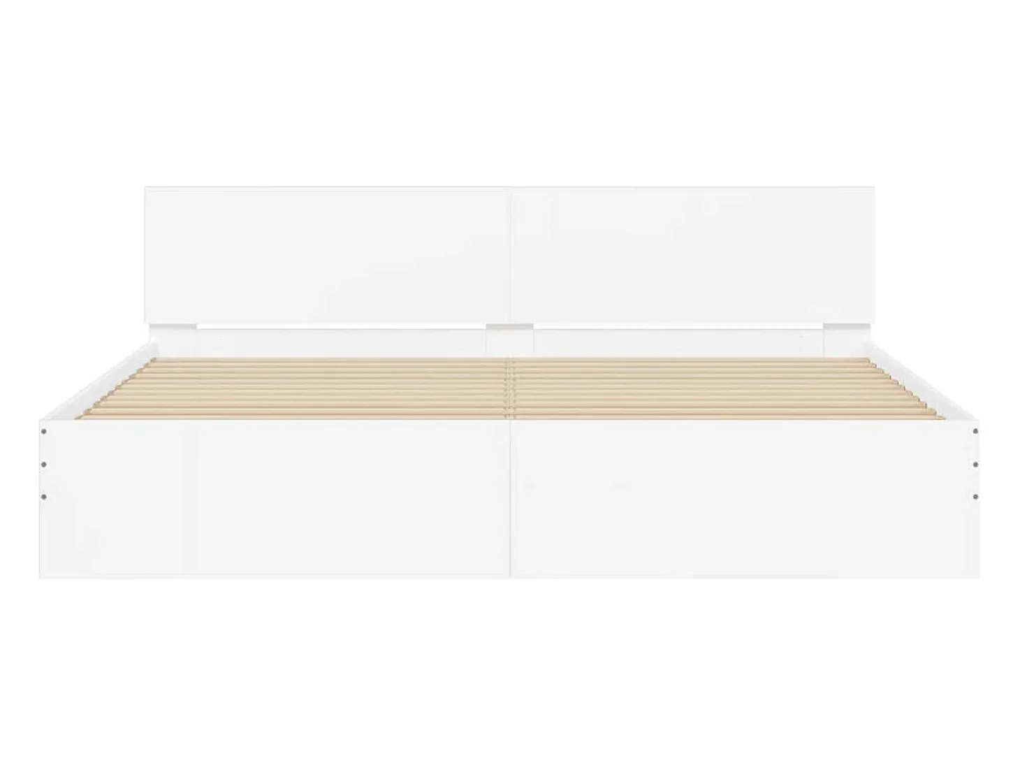 Estrutura de cama com cabeceira 160x200 cm branco