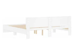 Estrutura de cama com cabeceira 160x200 cm branco