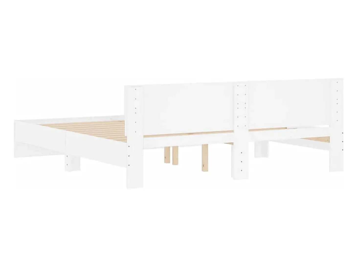 Estrutura de cama com cabeceira 160x200 cm branco