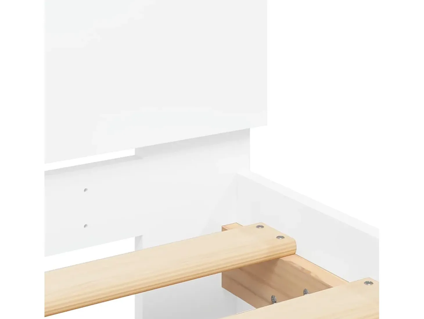 Estrutura de cama com cabeceira 160x200 cm branco