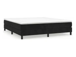 Estrutura de cama com molas 160x200 cm veludo preto