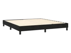 Estrutura de cama com molas 160x200 cm veludo preto
