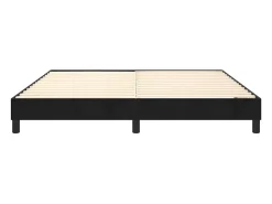 Estrutura de cama com molas 160x200 cm veludo preto