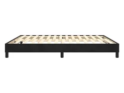 Estrutura de cama com molas 160x200 cm veludo preto