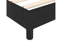 Estrutura de cama com molas 160x200 cm veludo preto