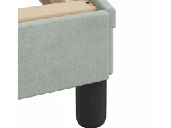 Estrutura de cama Dover 90x190 cm veludo cinzento-claro