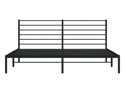Estrutura de cama em metal com cabeceira 180x200 cm preto