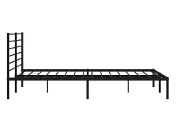 Estrutura de cama em metal com cabeceira 180x200 cm preto