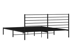 Estrutura de cama em metal com cabeceira 180x200 cm preto