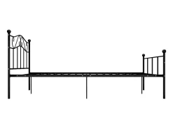 Estrutura de cama em metal 140x200 cm preto