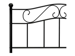 Estrutura de cama em metal 140x200 cm preto