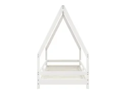 Estrutura de cama infantil 90x200 cm pinho maciço branco