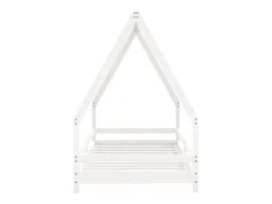 Estrutura de cama infantil 90x190 cm pinho maciço branco