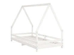 Estrutura de cama infantil 90x190 cm pinho maciço branco