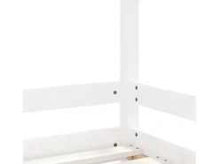 Estrutura de cama infantil 90x190 cm pinho maciço branco