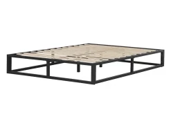Estrutura de cama metálica 140 x 190 cm - Preto