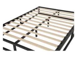 Estrutura de cama metálica 140 x 190 cm - Preto