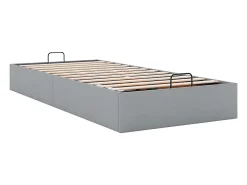 Estrutura de cama otomana sem colchão 90x190 cm cinzento claro