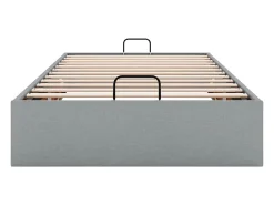 Estrutura de cama otomana sem colchão 90x190 cm cinzento claro