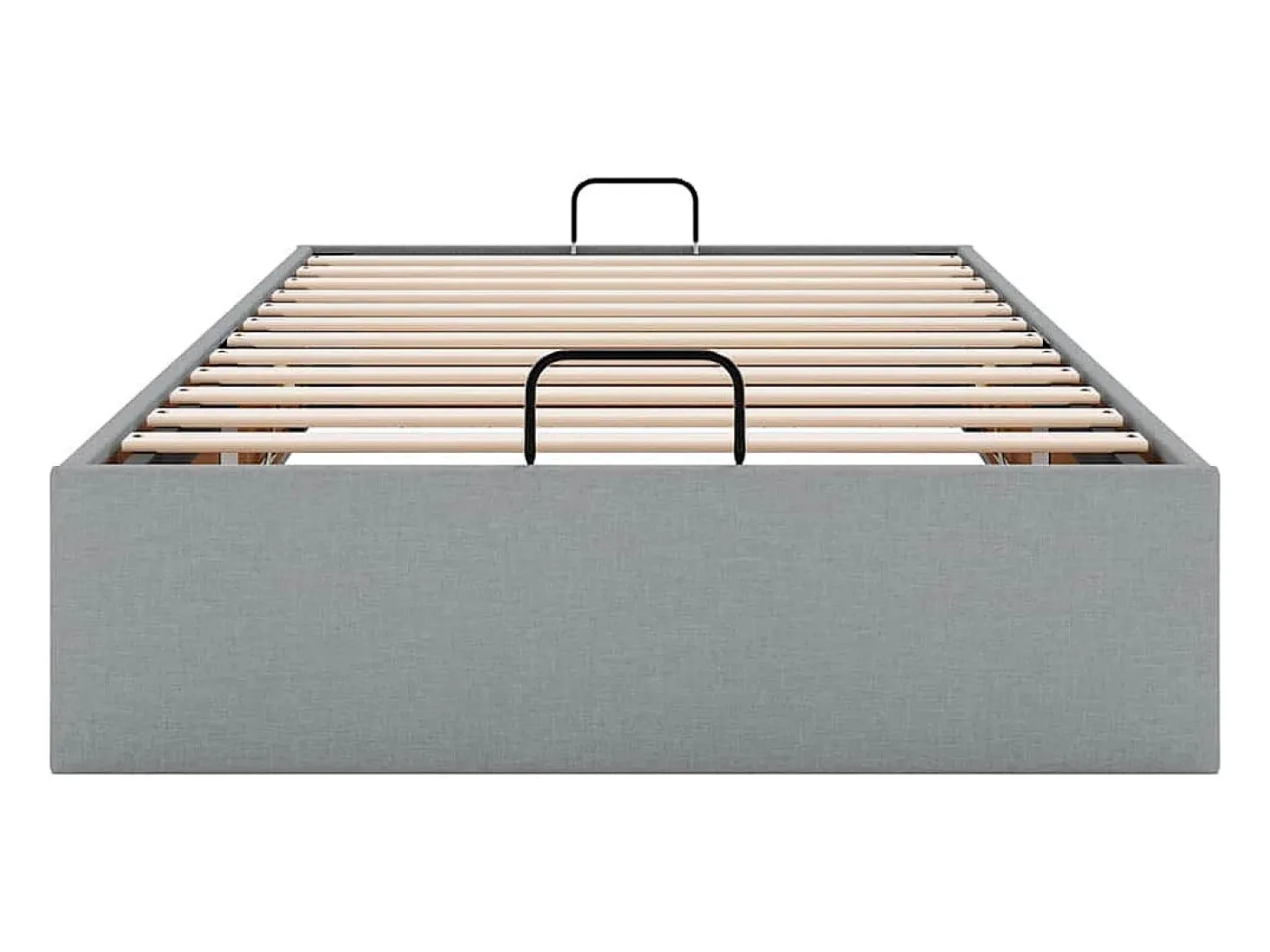 Estrutura de cama otomana sem colchão 90x190 cm cinzento claro