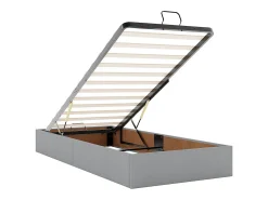 Estrutura de cama otomana sem colchão 90x190 cm cinzento claro