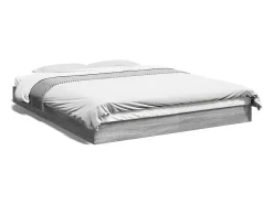 Estrutura de cama sem colchão 160x200 cm sonoma cinzento