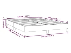 Estrutura de cama 140x200 cm couro artificial branco