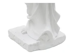 Estátua de mesa decorativa clássica em poliresina branca H49cm Grego Mauro Ferretti