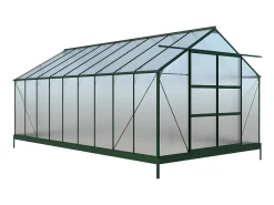 Estufa de jardim em policarbonato de 16,8 m² com base IXORA