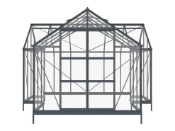 Estufa de jardim estilo orangerie vidro temperado 15,5 m² antracite NARCISSE